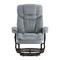 Emma and Oliver Multi-Position Recliner & Curved Ottoman with Swivel Wood Base